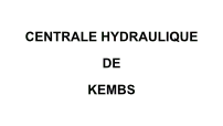 Centrale Hydraulique de Kembs